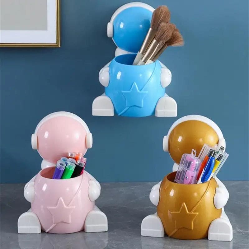 Astronaut Pen Holder, Multifunction Wall-mounted Shelf, Desktop Sundries Storage Box, Bedroom Bathroom Cosmetic Shelf Astronaut Pen Holder, Multifunction Wall-mounted Shelf, Desktop Sundries Storage Box, Bedroom Bathroom Cosmetic Shelf